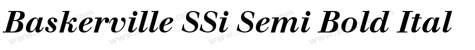 Baskerville SSi Semi Bold Italic字体转换